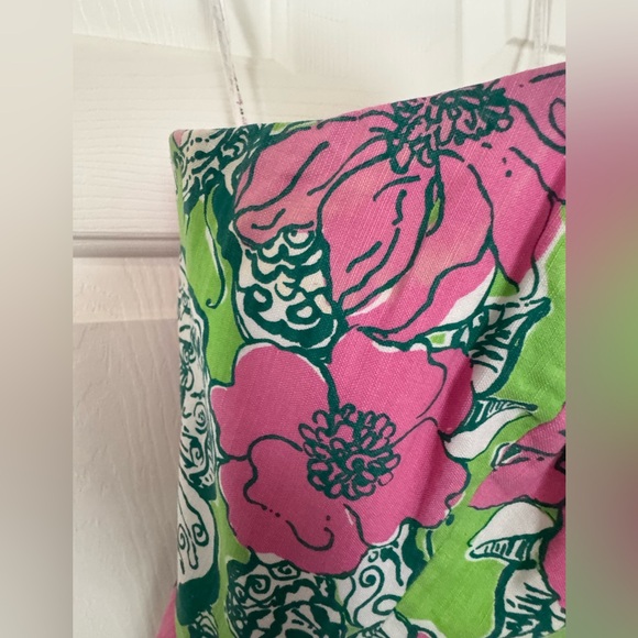 Lilly Pulitzer Strapless Dress with Pink and Green Accents - Picture 5 of 6